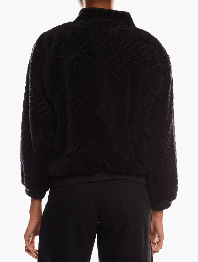 No Worries Here Sherpa Crop Kancan Jacket (Black) main image 1